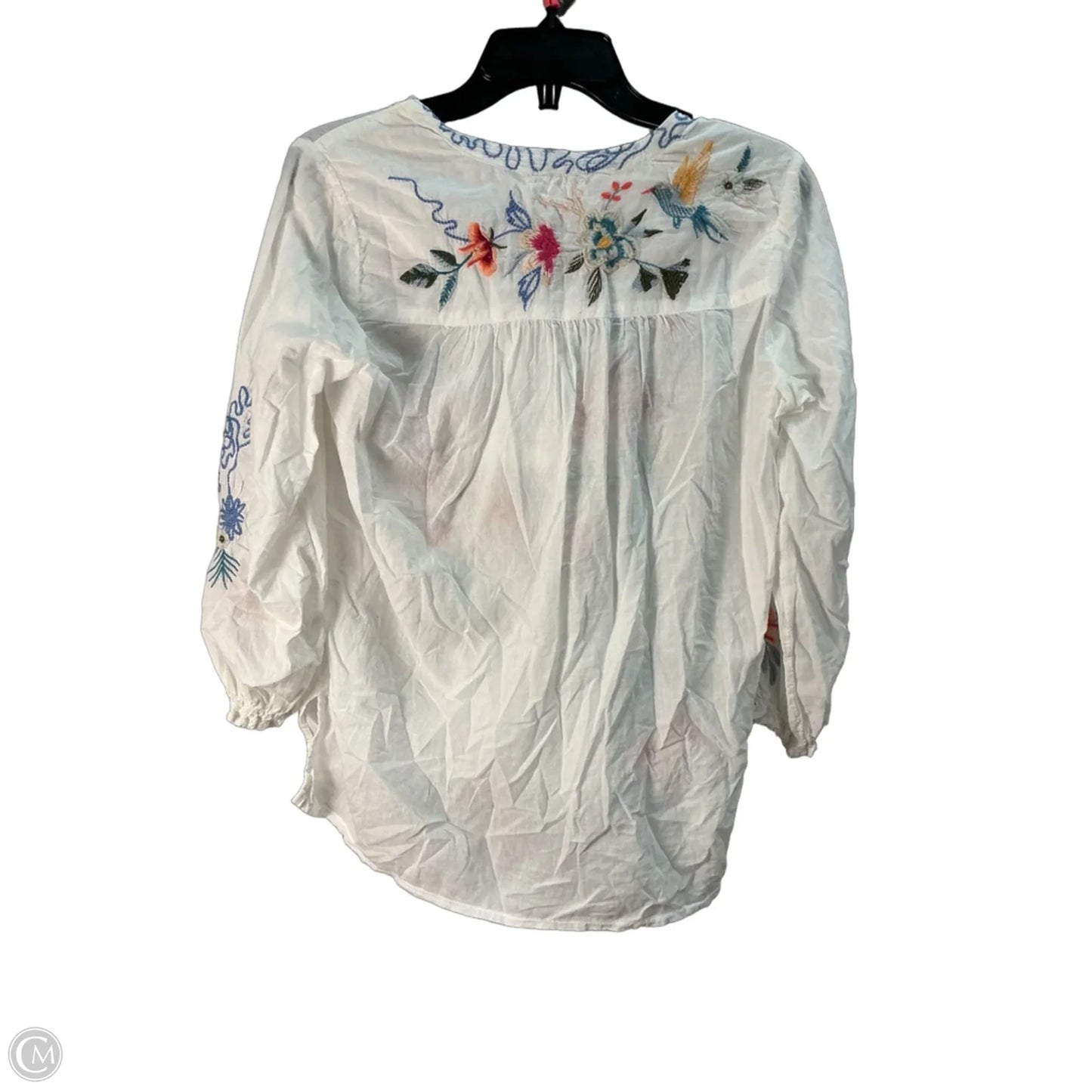 Top Long Sleeve Designer By Johnny Was In White, Size: S