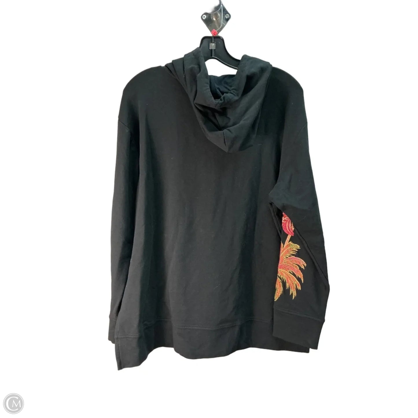 Sweatshirt Designer By Johnny Was In Black, Size: L