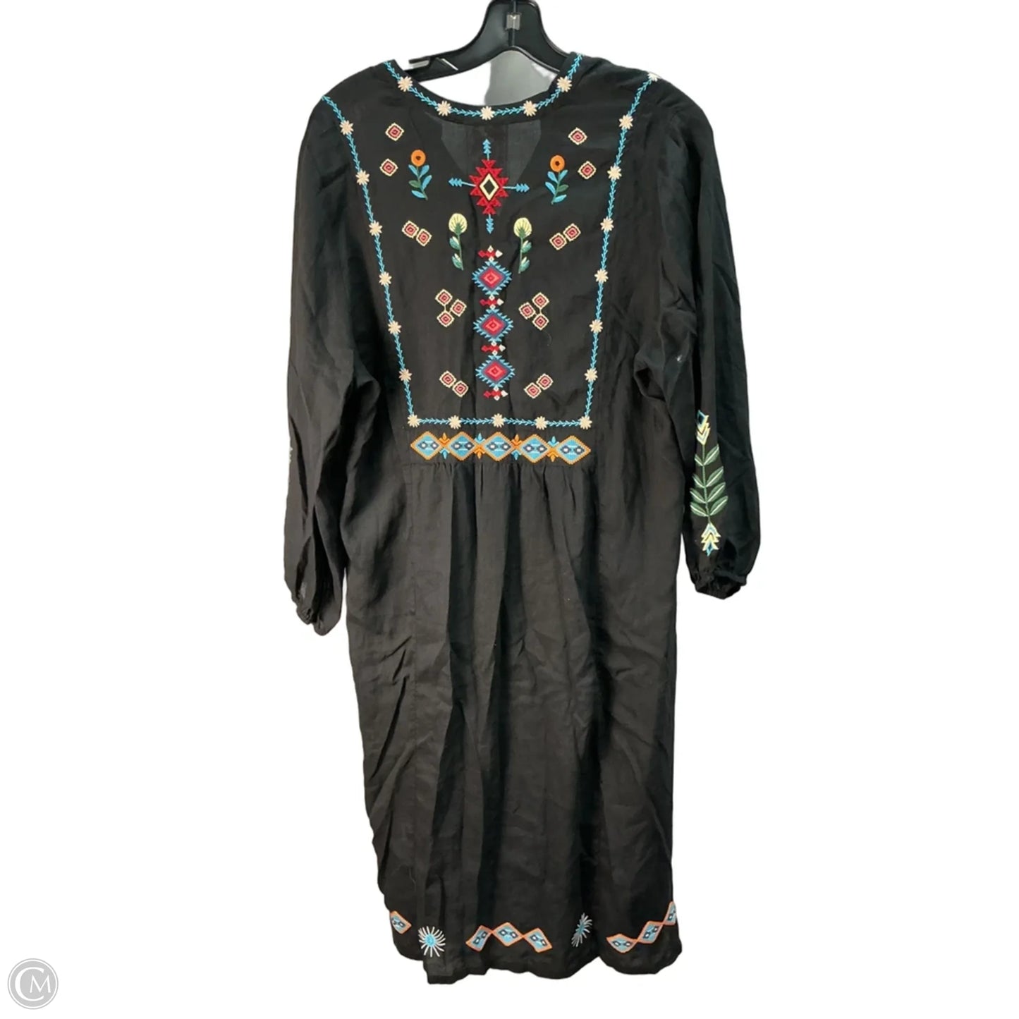Dress Designer By Johnny Was In Black, Size: L
