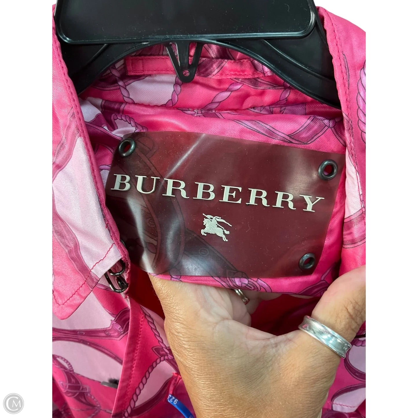 Jacket Luxury Designer By Burberry In Pink, Size: Xs