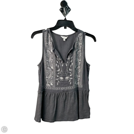 Top Sleeveless By Lucky Brand In Grey, Size: S