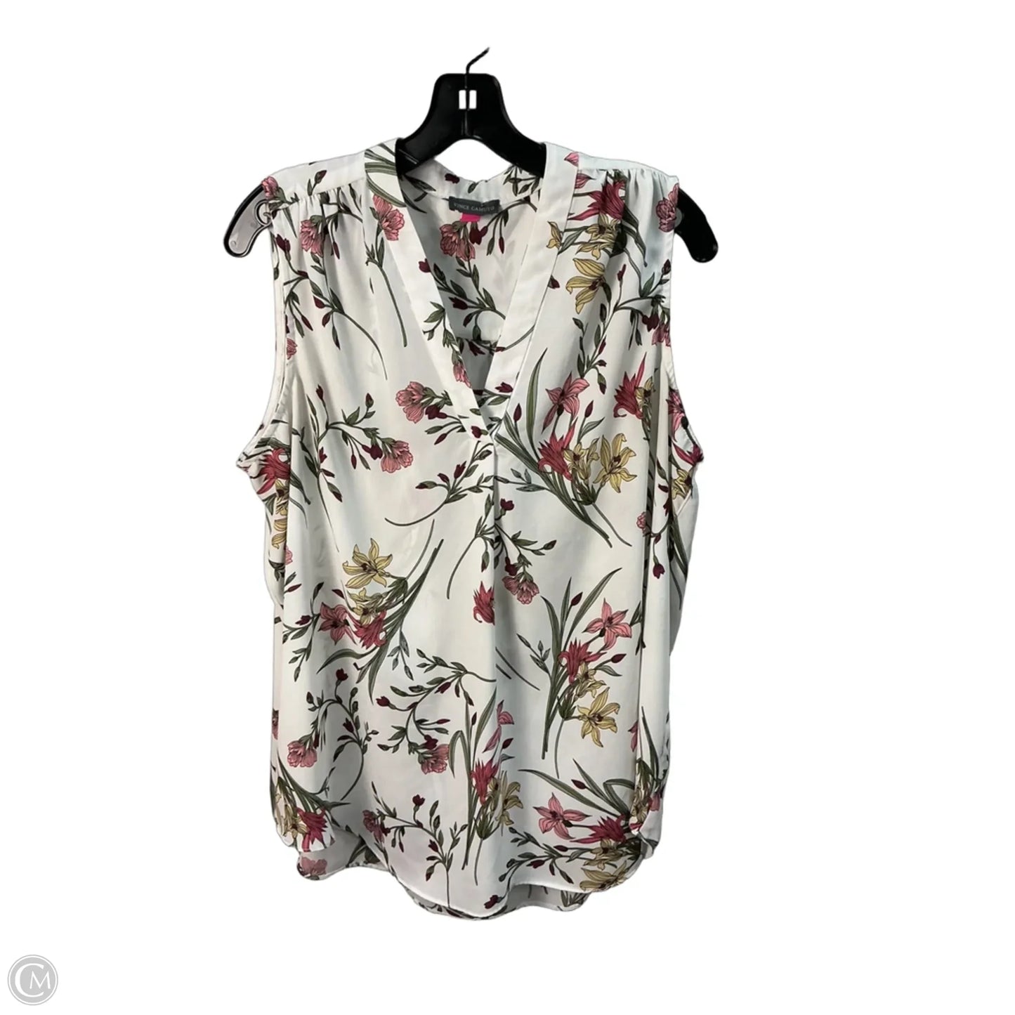 Top Sleeveless By Vince Camuto In Floral Print, Size: 1x