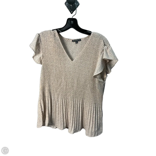Top Short Sleeve By Adrianna Papell In Maroon, Size: M
