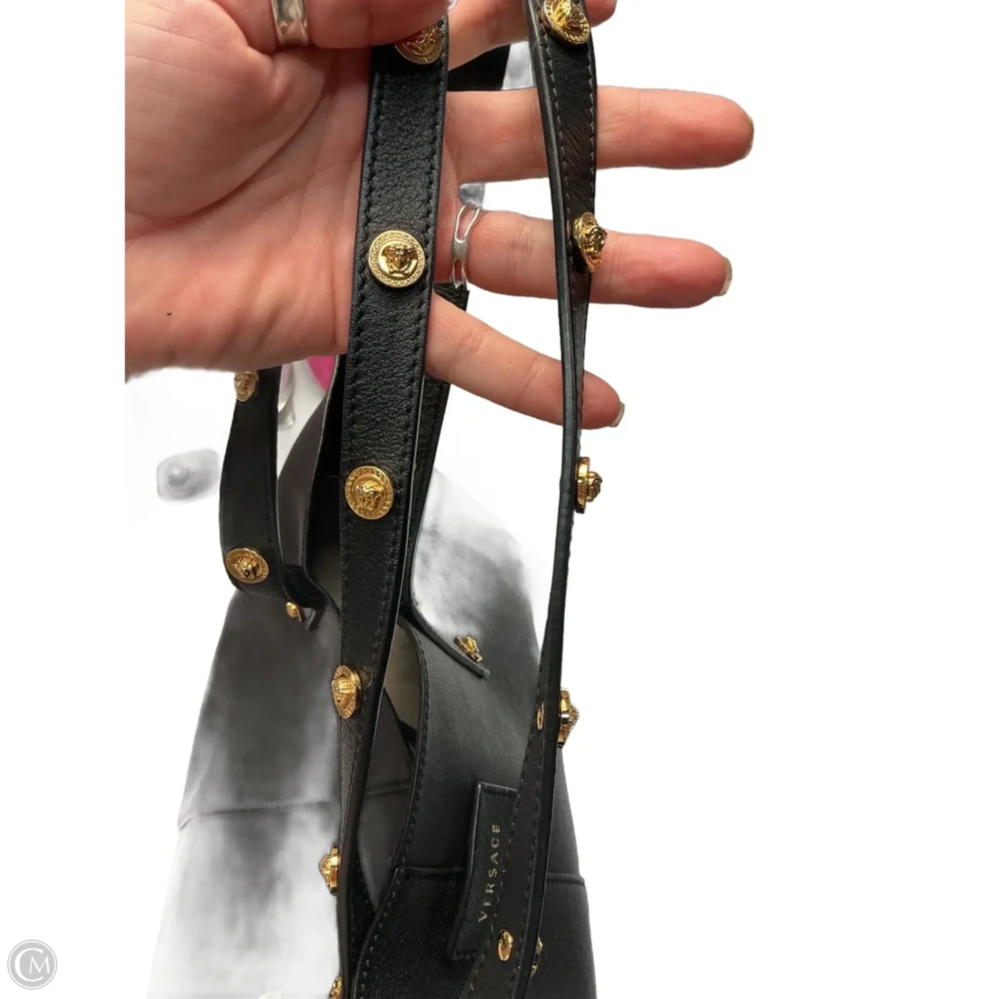 Tote Luxury Designer By Versace, Size: Large