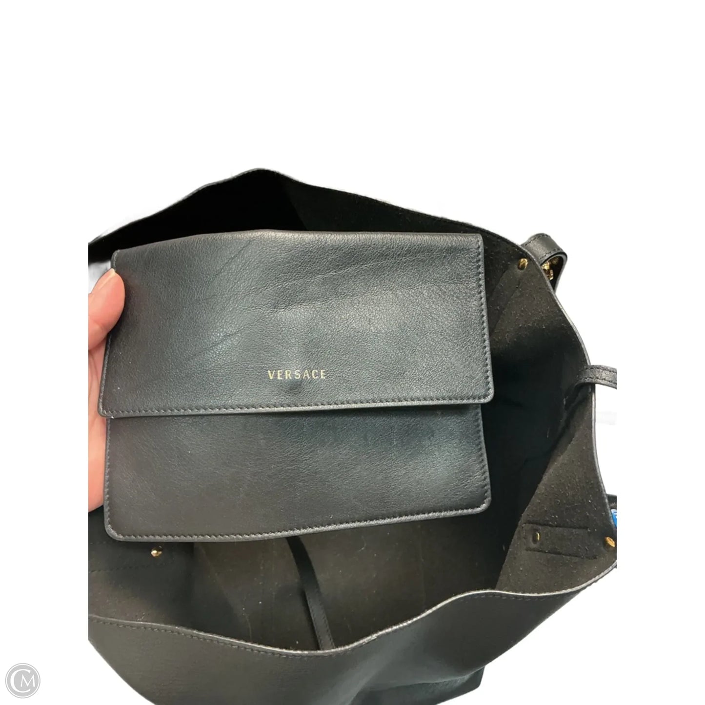 Tote Luxury Designer By Versace, Size: Large