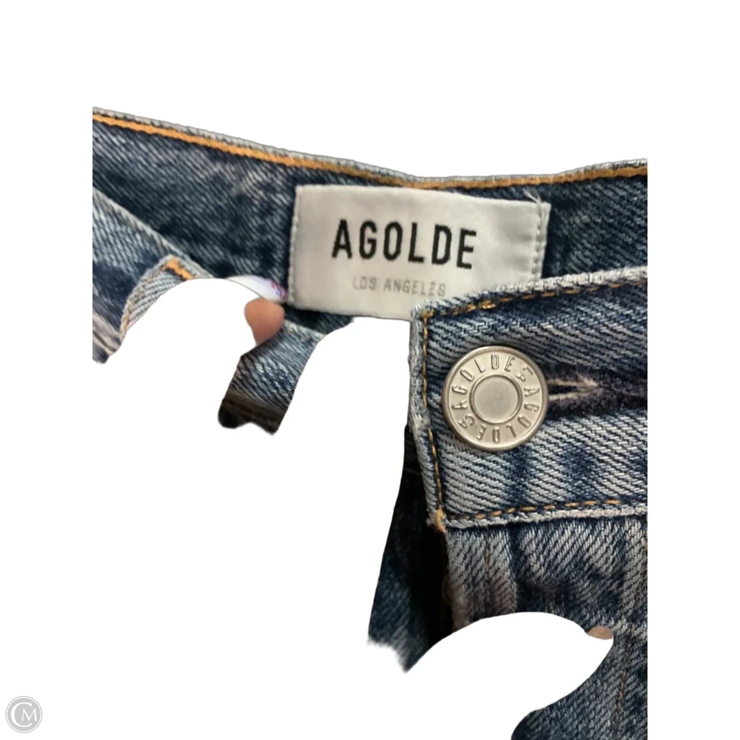 Jeans Cropped By Agolde In Blue, Size: 4