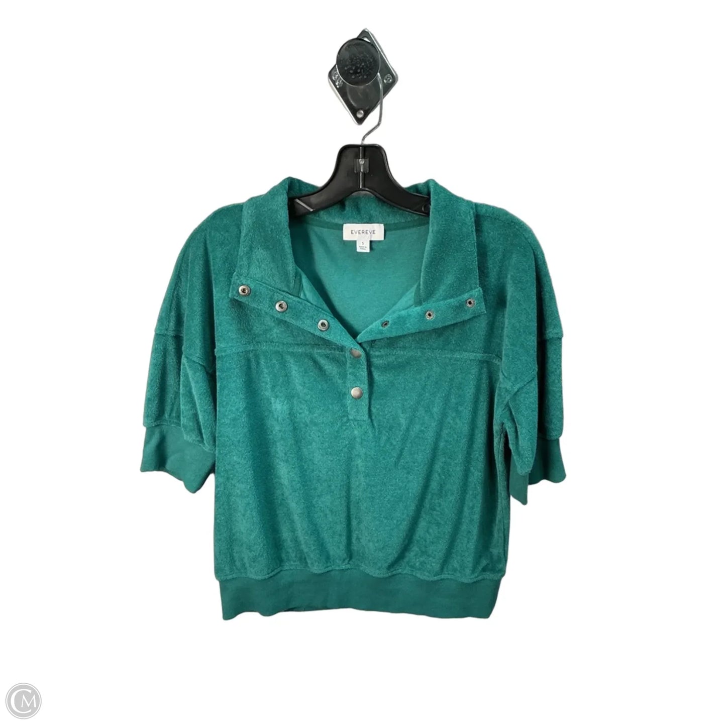 Top Short Sleeve By Evereve In Green, Size: S