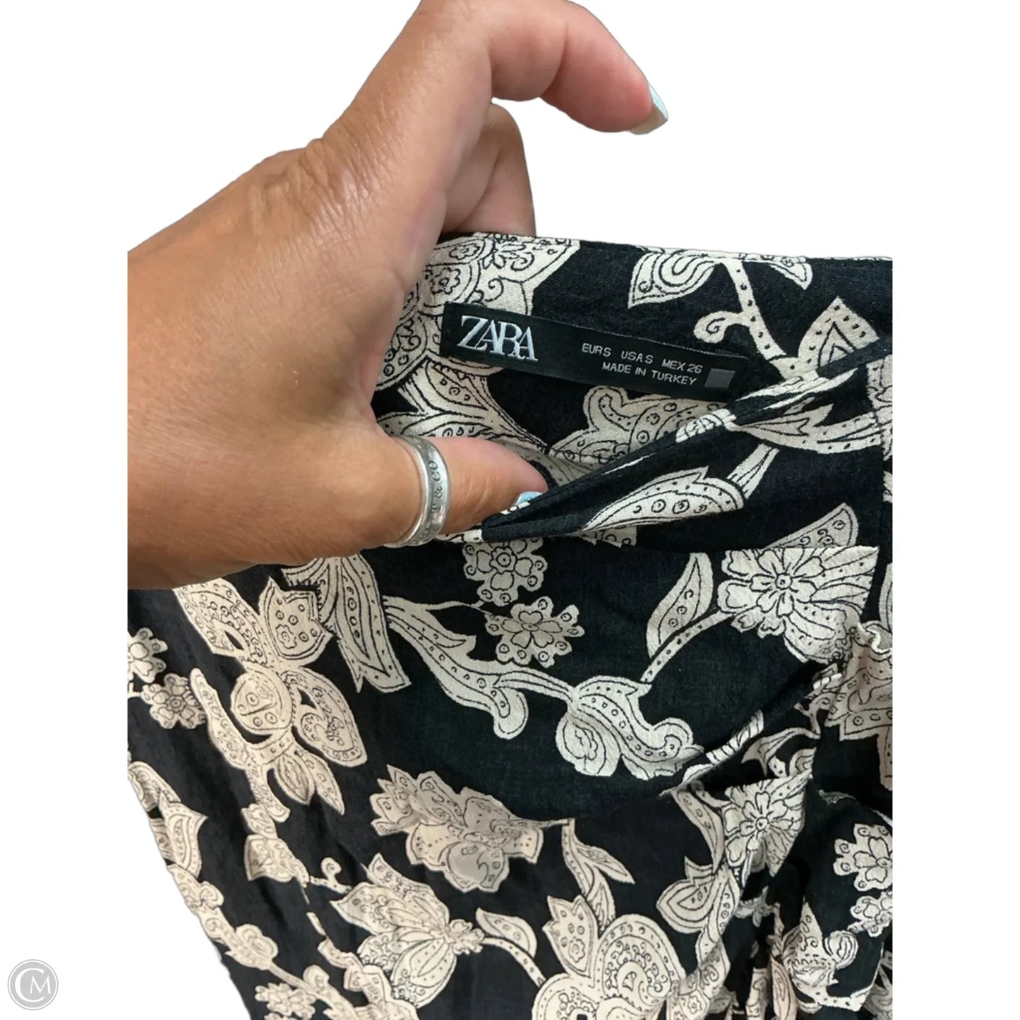 Skirt Maxi By Zara In Black & Cream, Size: 4