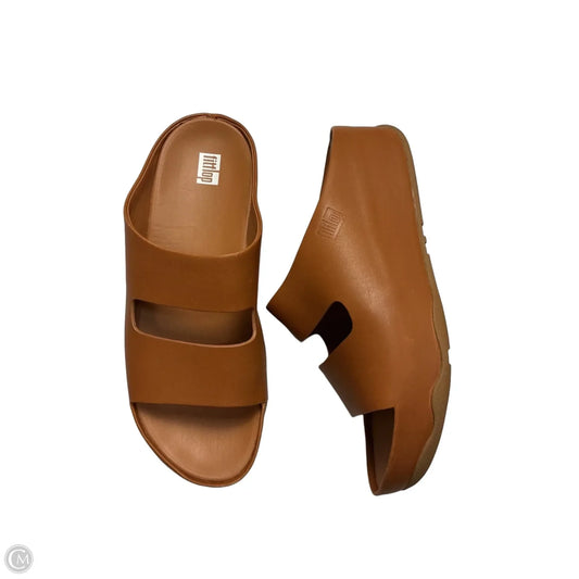 Sandals Heels Platform By Fitflop In Tan, Size: 9