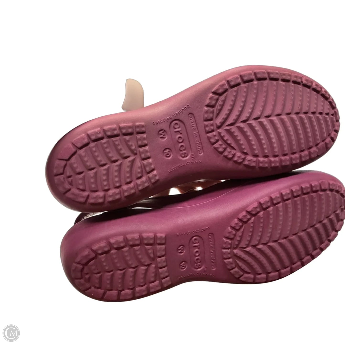 Shoes Flats By Crocs In Purple, Size: 10