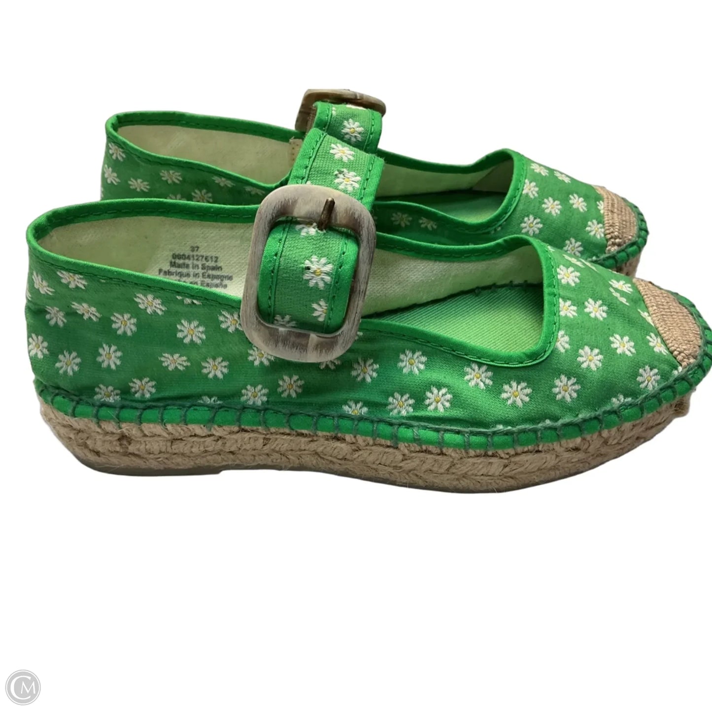 Shoes Heels Platform By Free People In Green & Tan, Size: