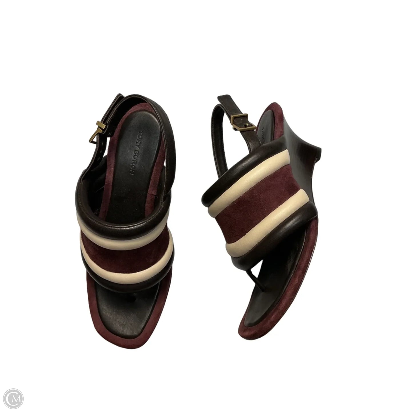 Shoes Designer By Tory Burch In Brown & Purple, Size: 6.5