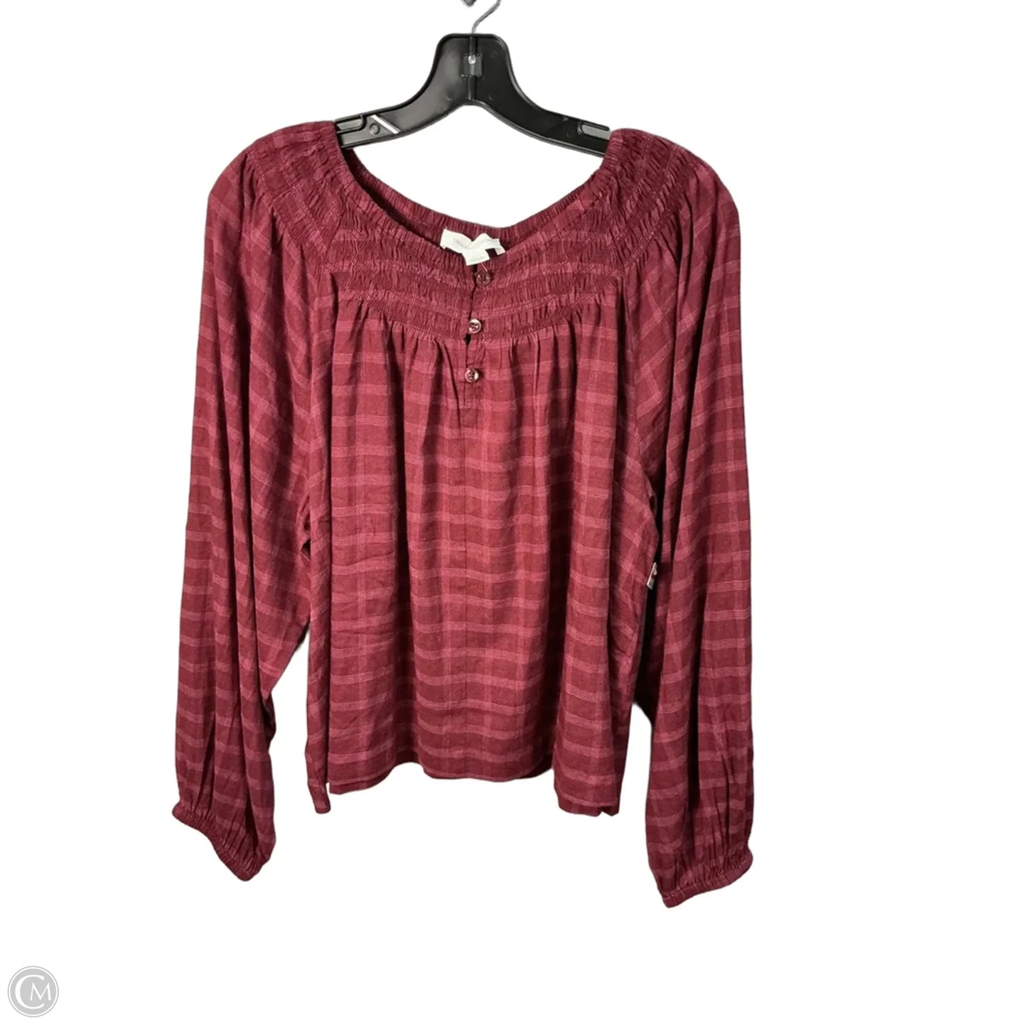 Top Long Sleeve By Treasure And Bond In Red, Size: 18