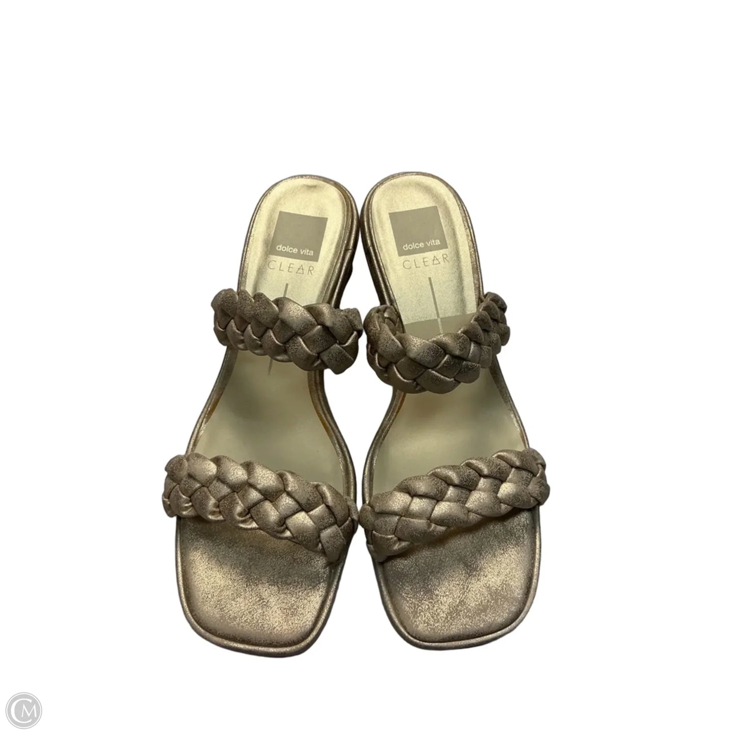 Sandals Heels Block By Dolce Vita In Gold, Size: 9
