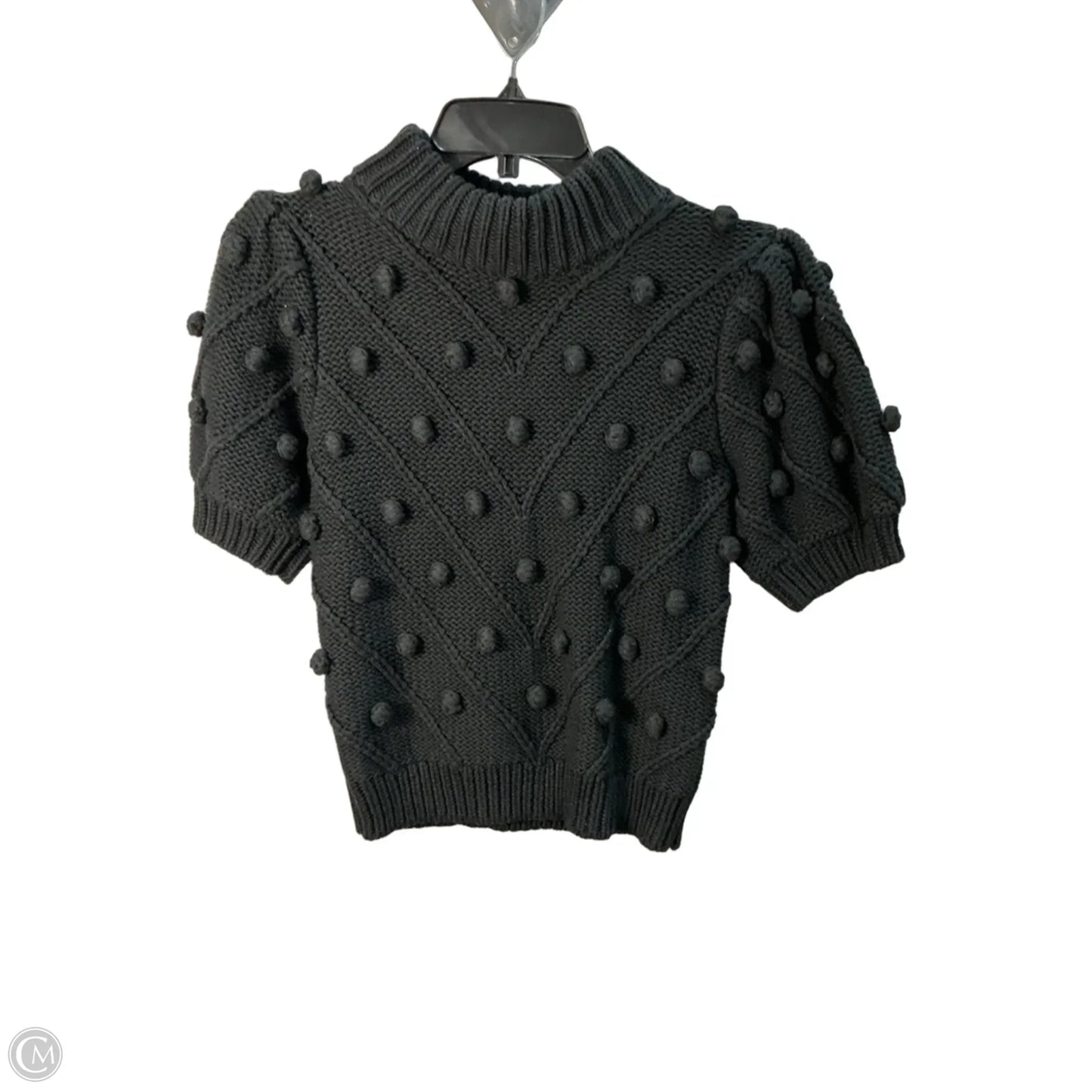 Sweater Short Sleeve By English Factory In Black, Size: Xs