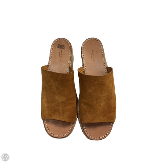 Sandals Heels Platform By Rag And Bone In Beige, Size: 8.5