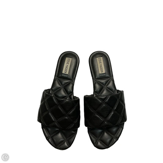 Sandals Flats By Steve Madden In Black, Size: 8.5
