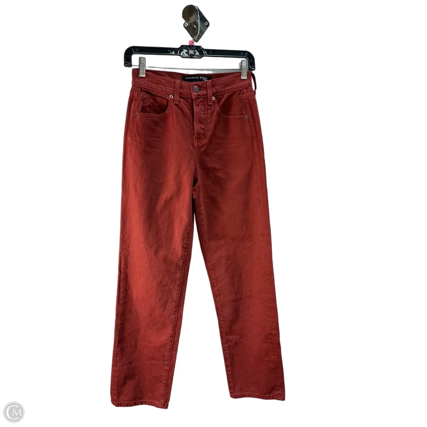 Jeans Straight By Veronica Beard In Red, Size: 0