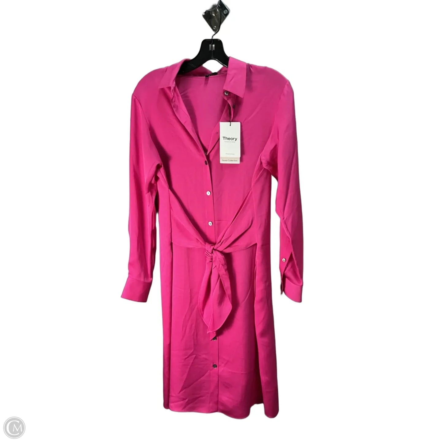 Dress Party Midi By Theory In Pink & Tan, Size: S
