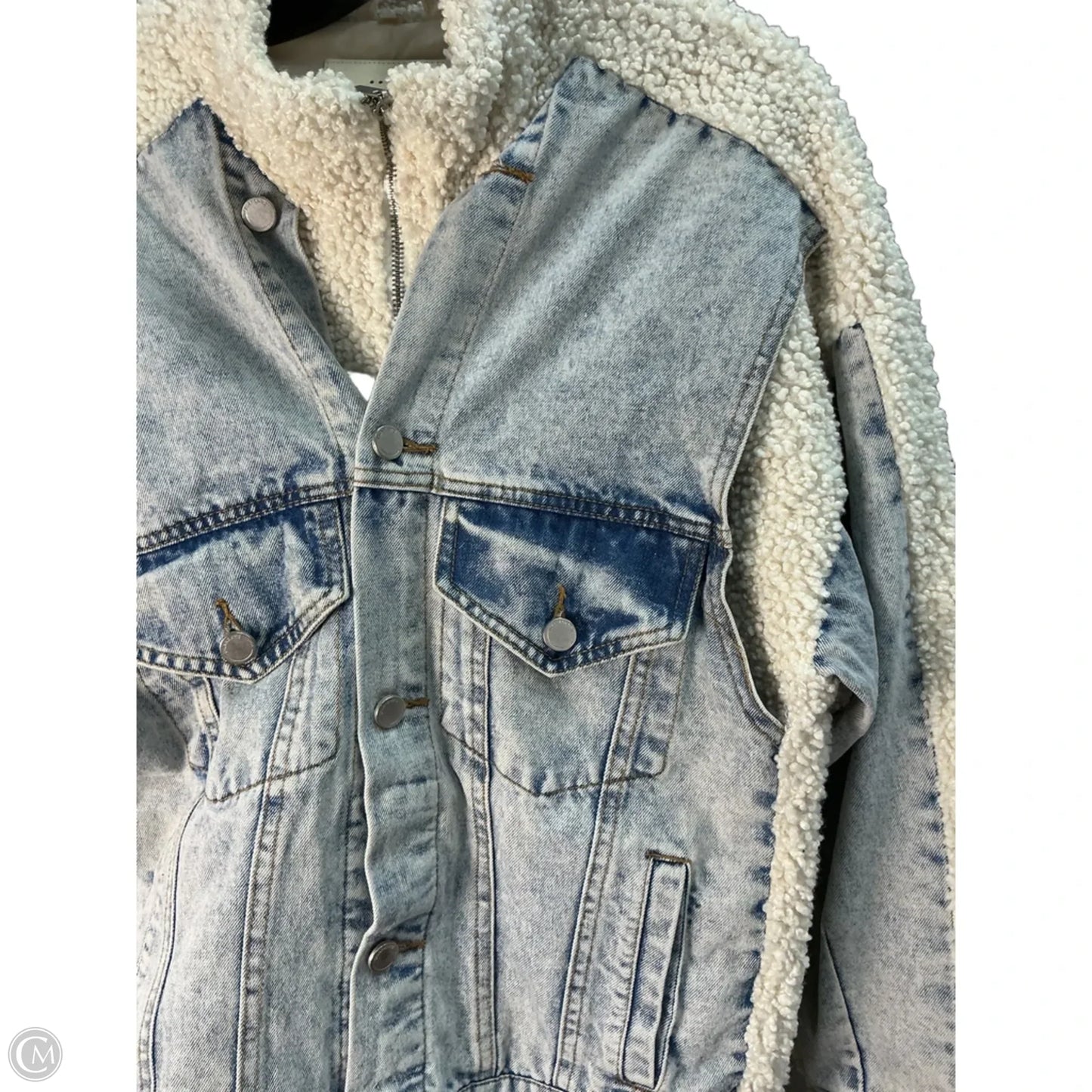 Jacket Denim By Blanknyc In Blue & Cream, Size: Xs