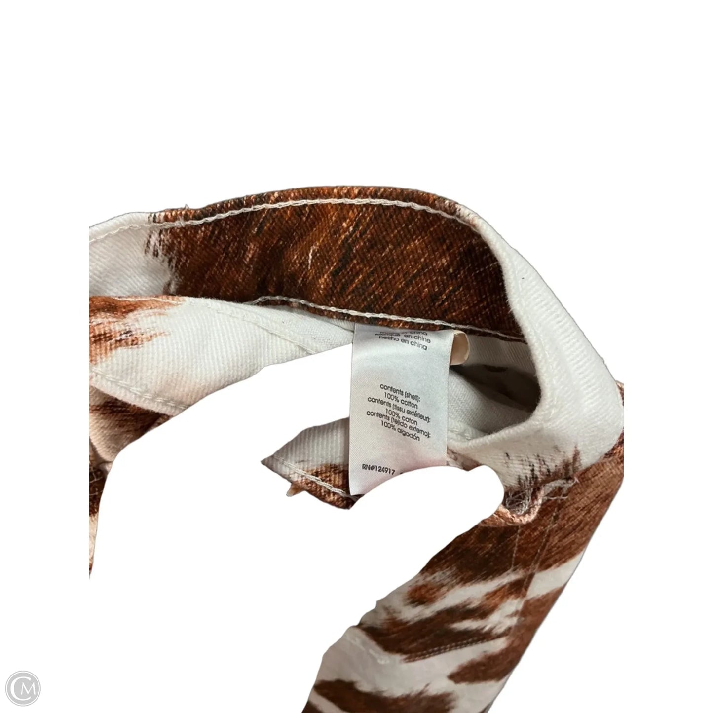 Jeans Straight By Cmc In Brown & Cream, Size: 4