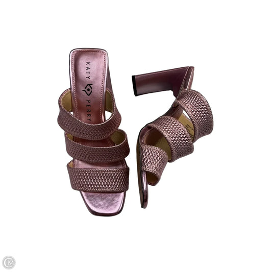 Sandals Heels Block By Katy Perry In Pink, Size: 9