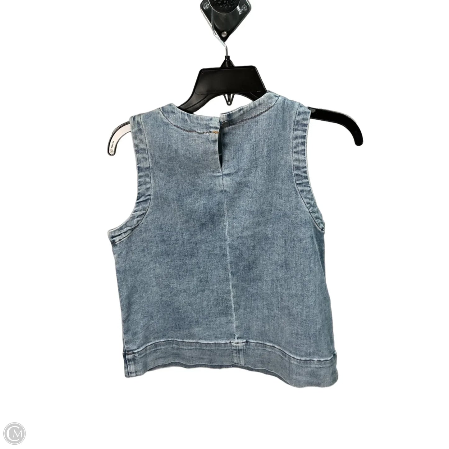 Top Sleeveless By Evereve In Blue Denim, Size: Xs