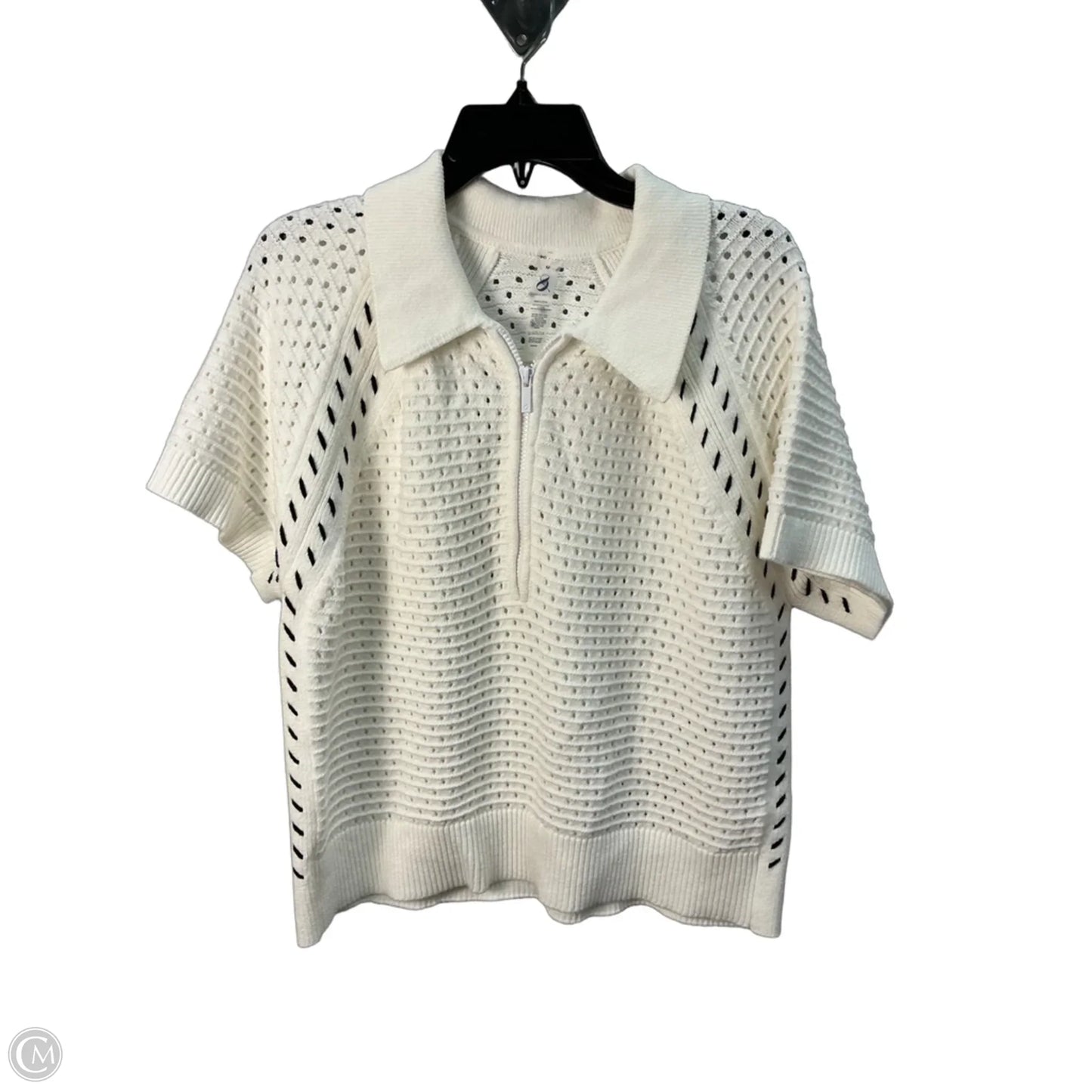 Sweater Short Sleeve By Lou And Grey In Cream, Size: M