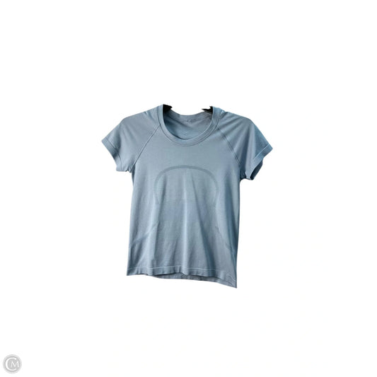 Athletic Top Short Sleeve By Lululemon In Blue, Size: S