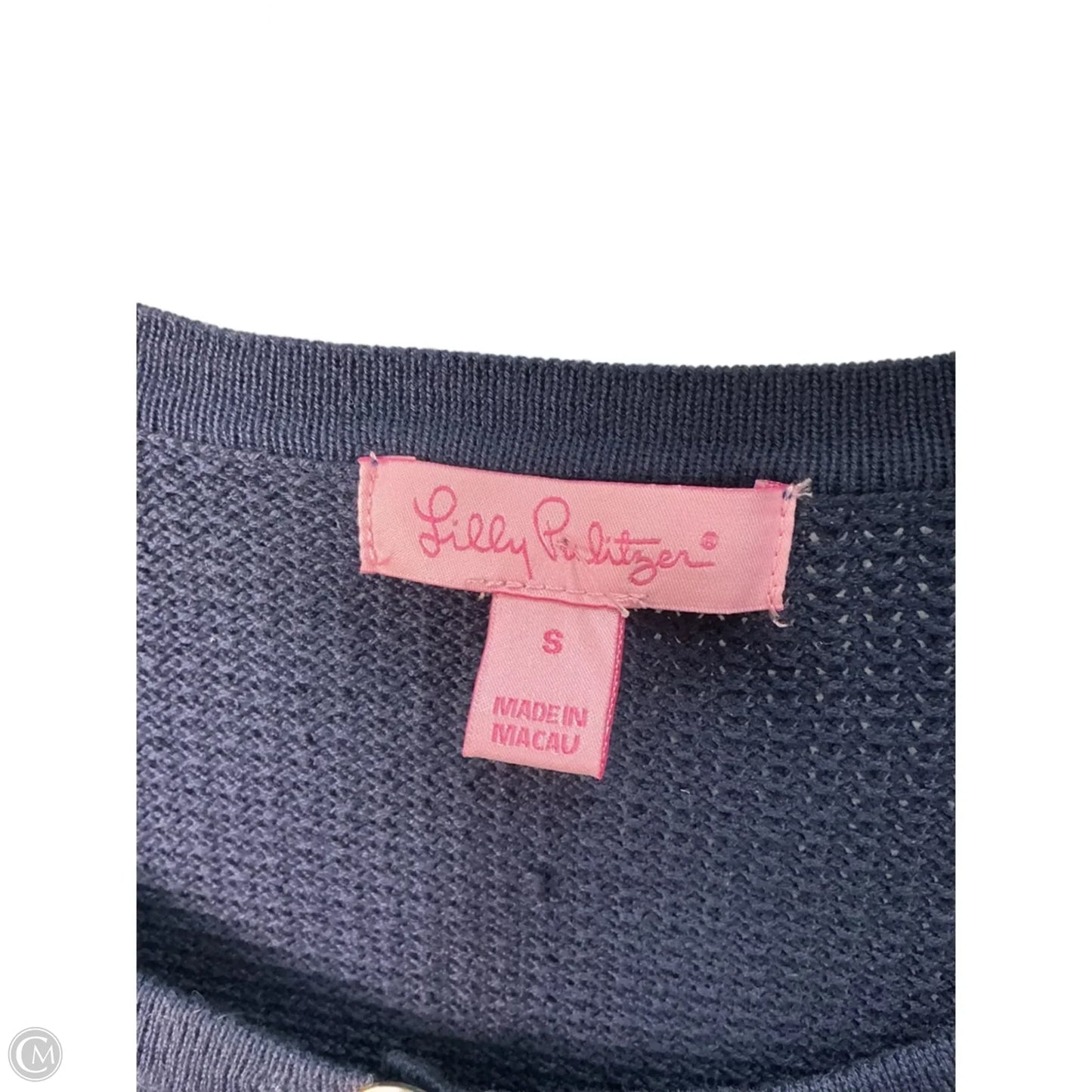 Top Long Sleeve Designer By Lilly Pulitzer In Navy, Size: S