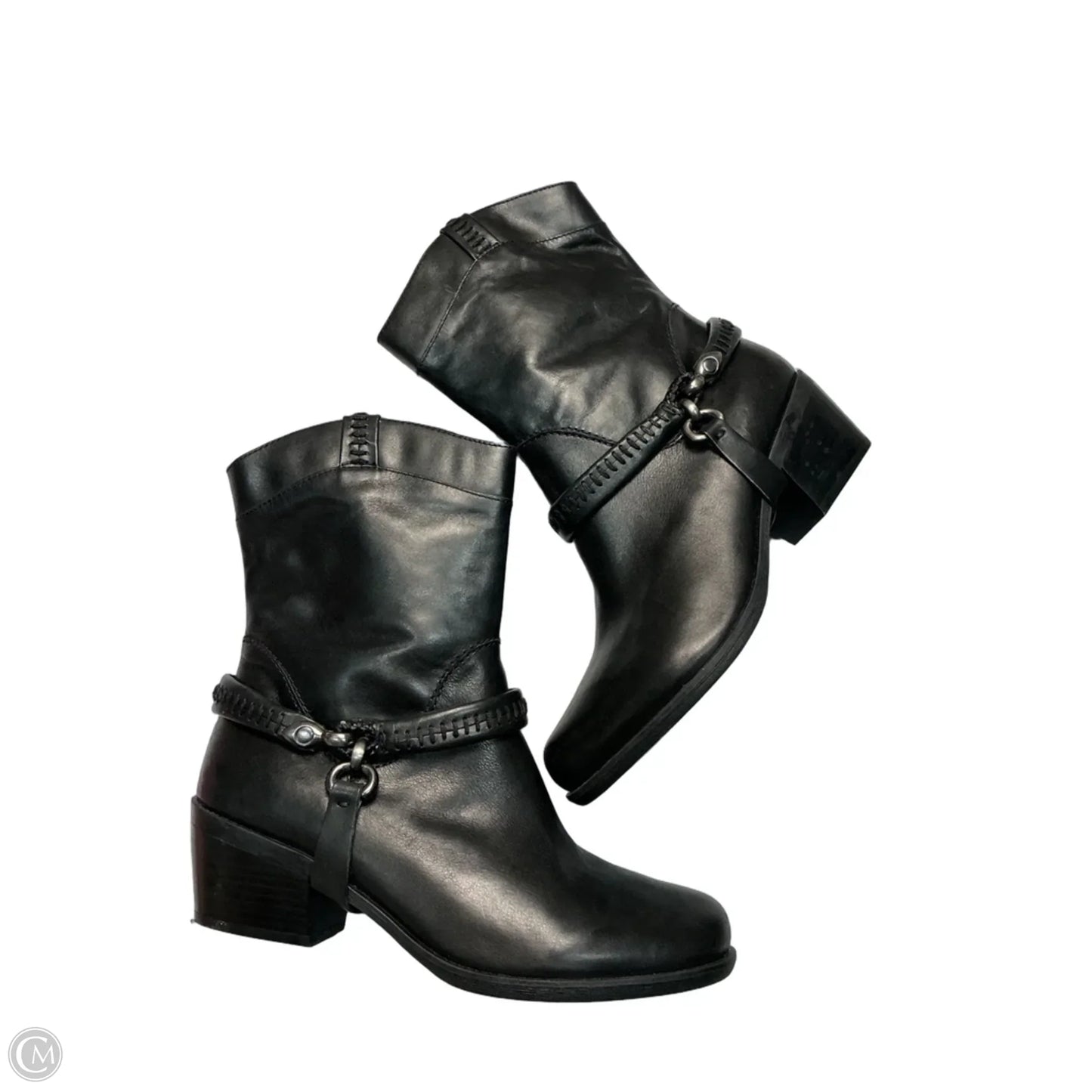 Boots Mid-calf Heels By B. Makowsky In Black, Size: 8