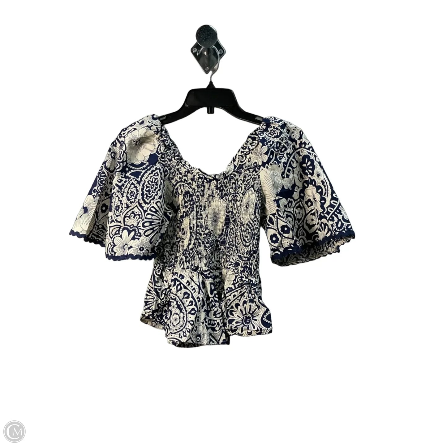 Top Short Sleeve By Clothes Mentor In Floral Print, Size: S