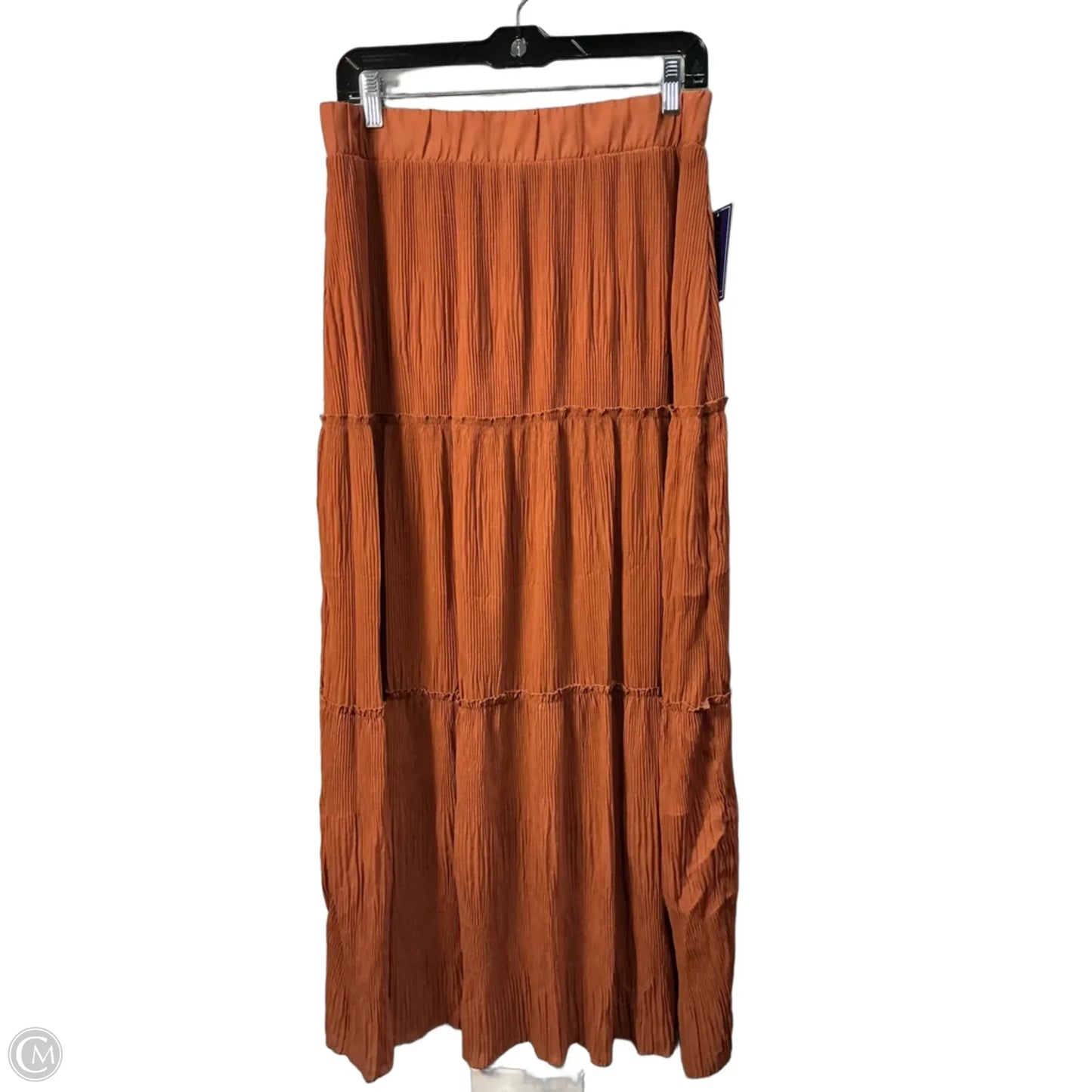 Skirt Maxi By Clothes Mentor In Bronze, Size: L