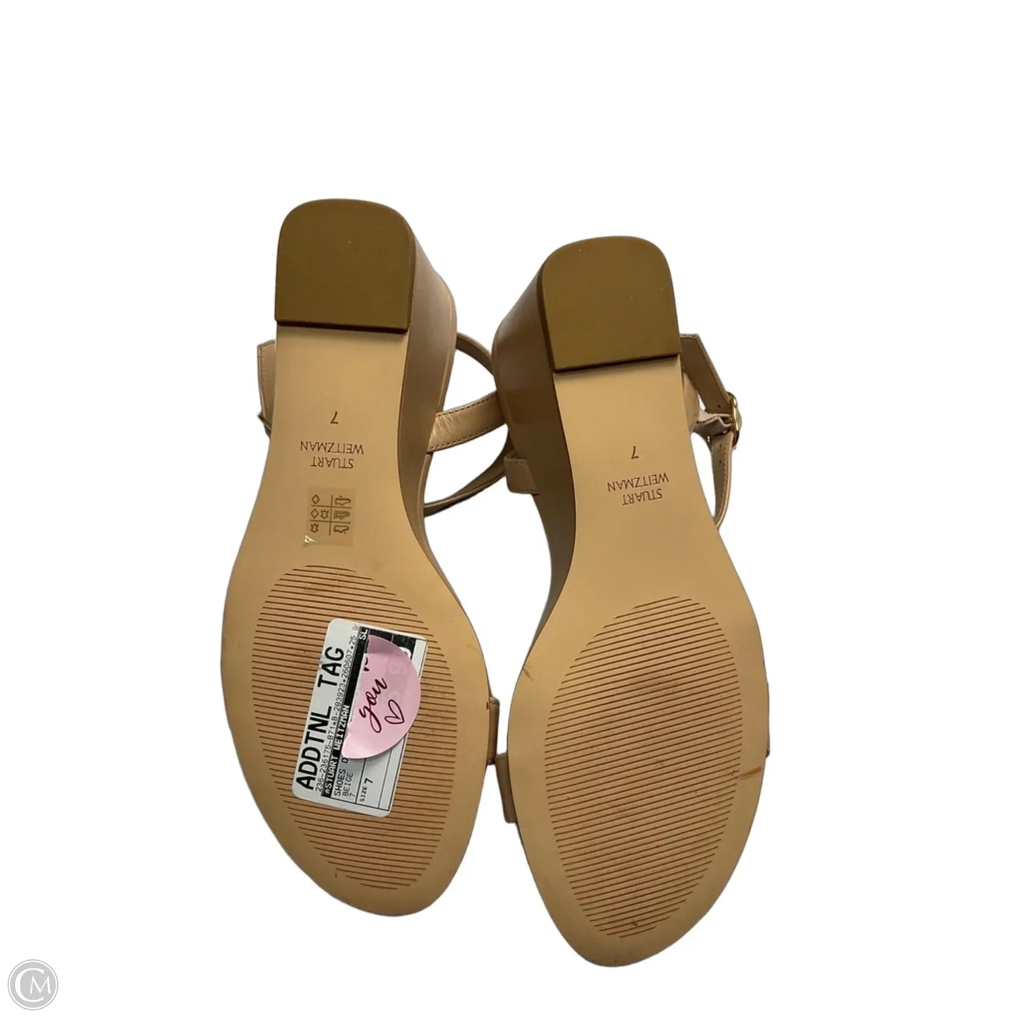 Shoes Designer By Stuart Weitzman In Beige, Size: 7