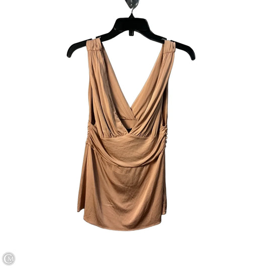 Top Sleeveless By Theory In Gold, Size: M