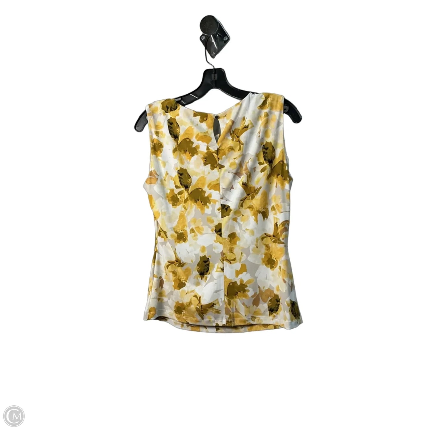 Top Sleeveless By Calvin Klein In Yellow, Size: M