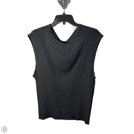 Top Sleeveless By T Tahari In Black, Size: Xl