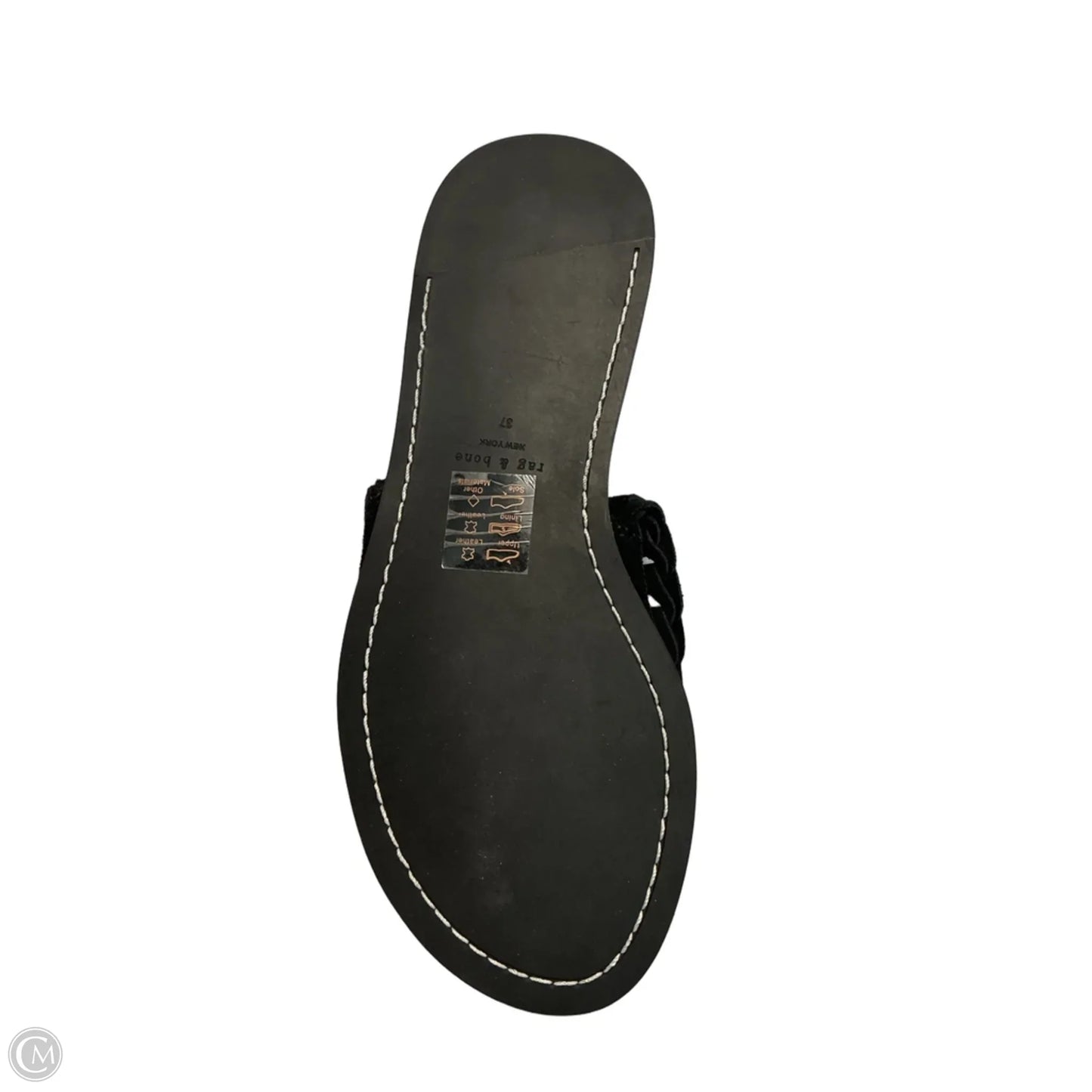 Sandals Flats By Rag And Bone In Black, Size: 6.5