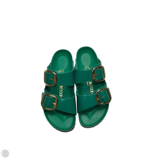 Sandals Flats By Birkenstock In Green, Size: 7