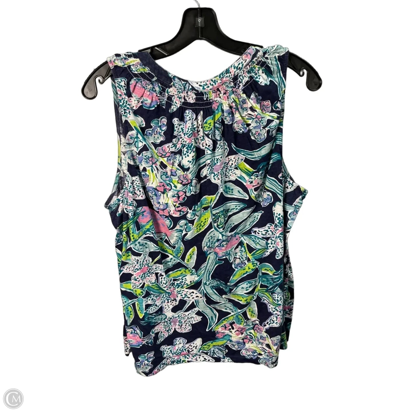 Top Sleeveless Designer By Lilly Pulitzer In Blue, Size: Xl
