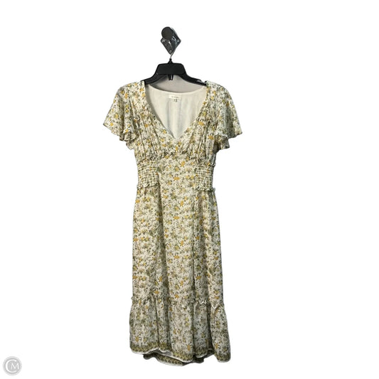 Dress Casual Midi By Max Studio In Green & Yellow, Size: Xs