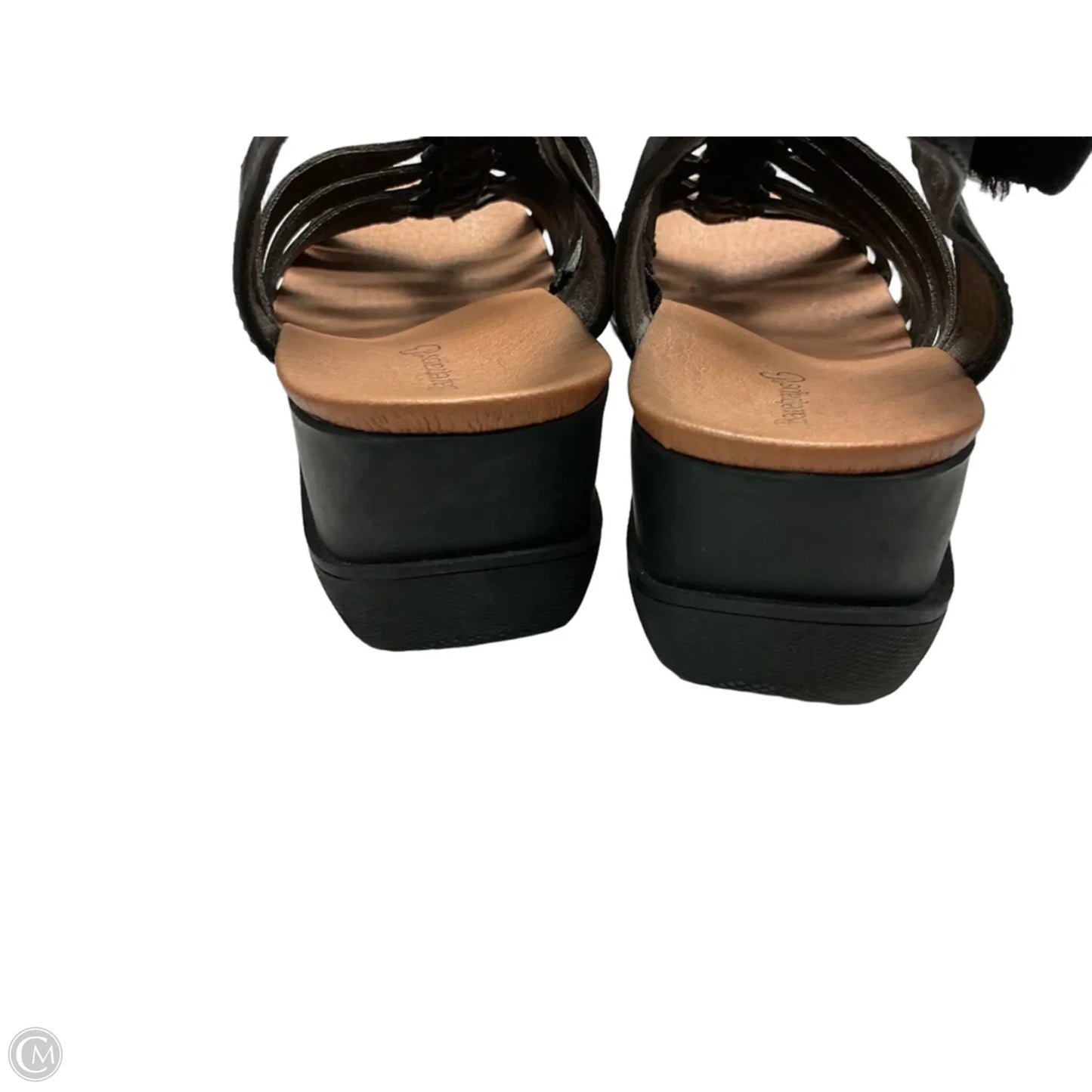 Sandals Flats By Bare Traps In Black & Tan, Size: 9