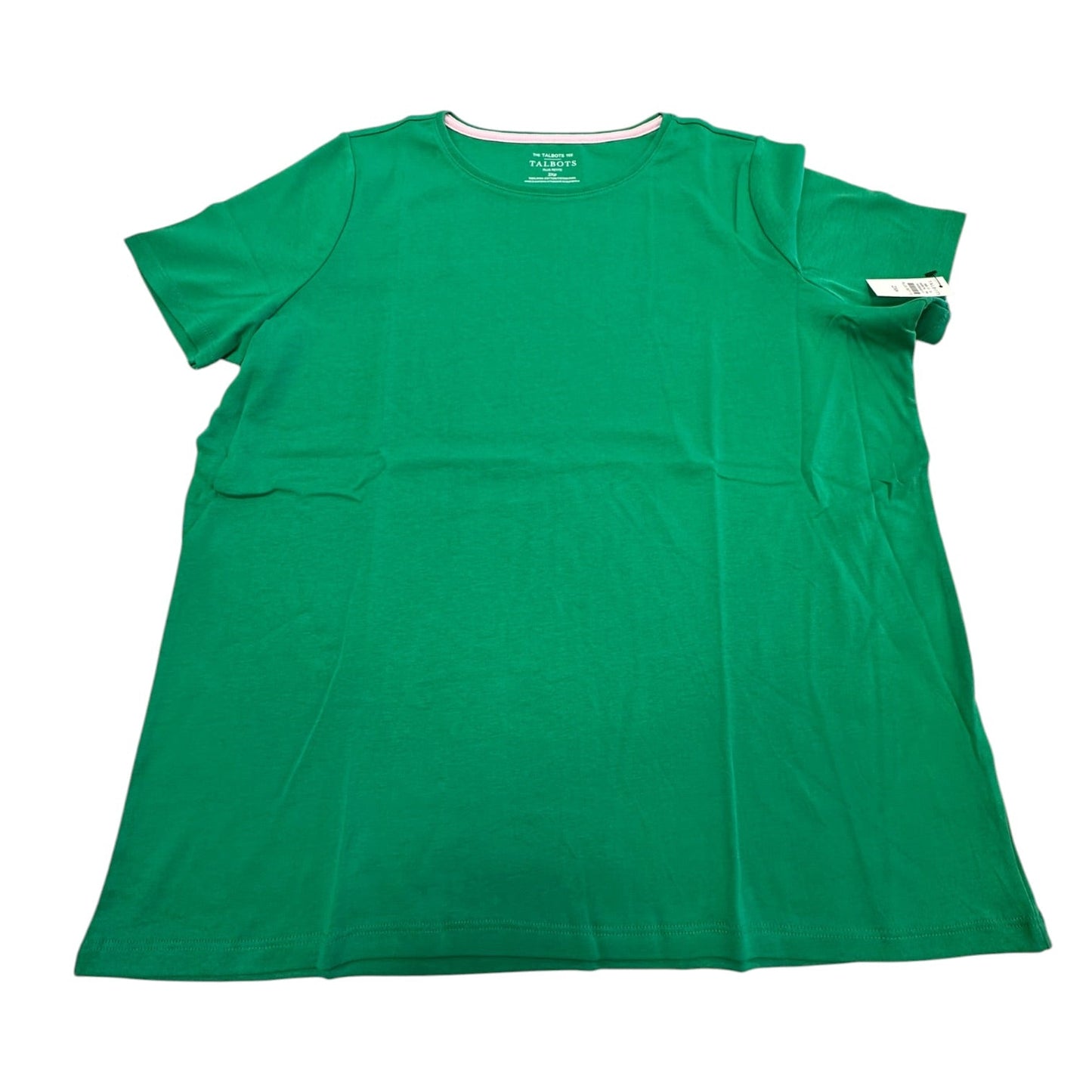 Top Ss Basic By Talbots In Green, Size:2X