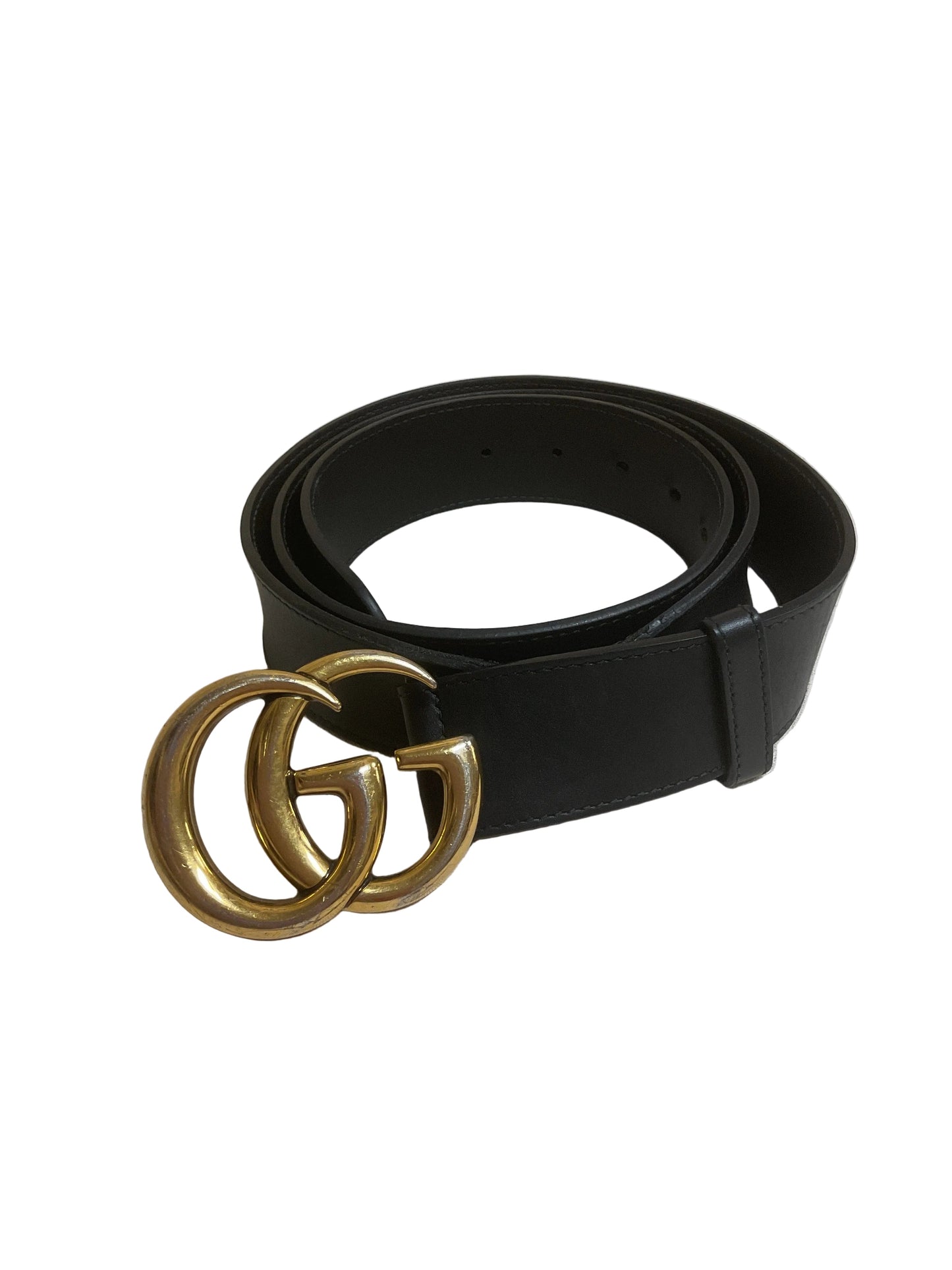 Belt Luxury Designer By Gucci In Black, Size: