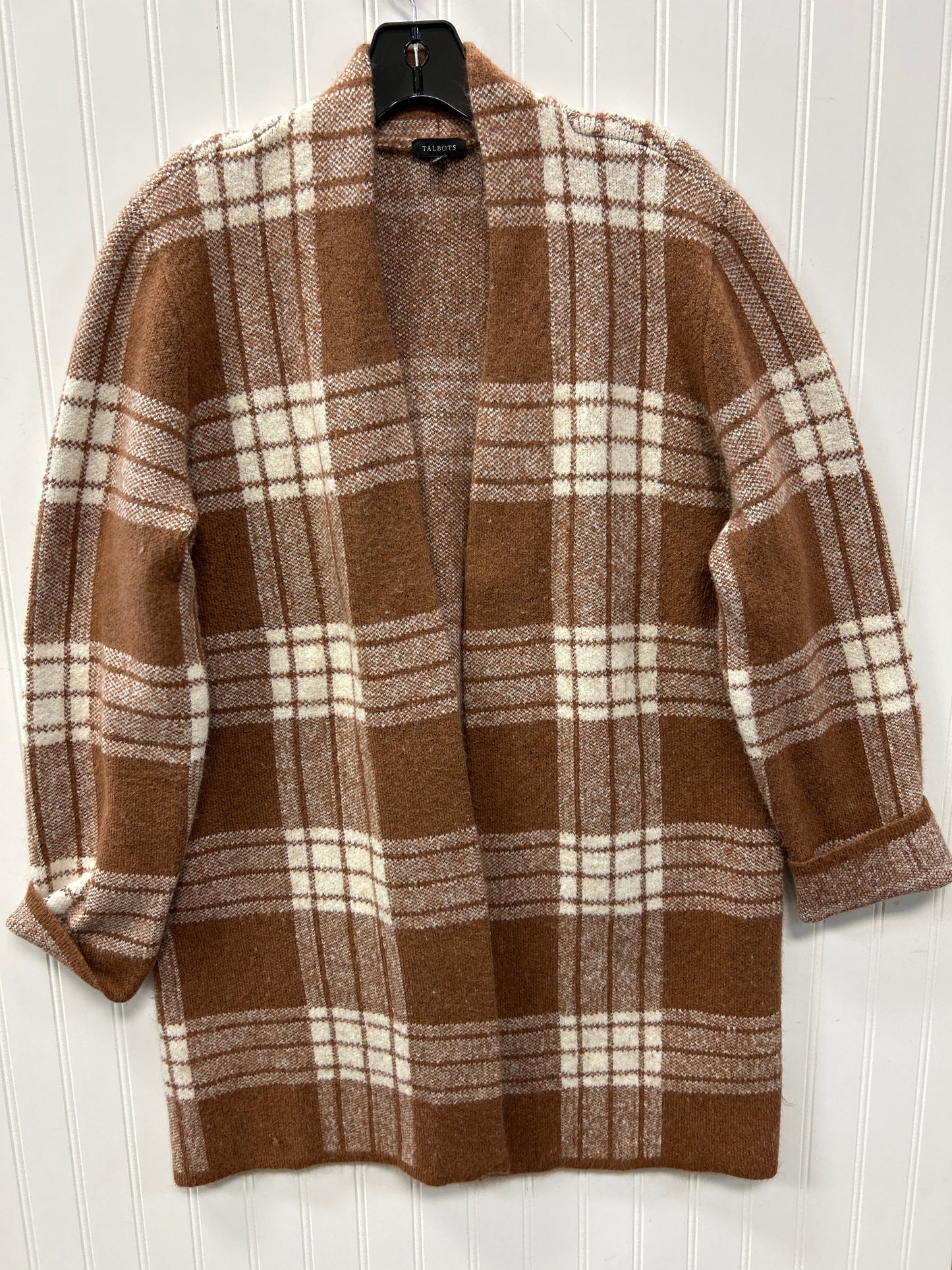 Sweater Cardigan By Talbots In Brown, Size:L