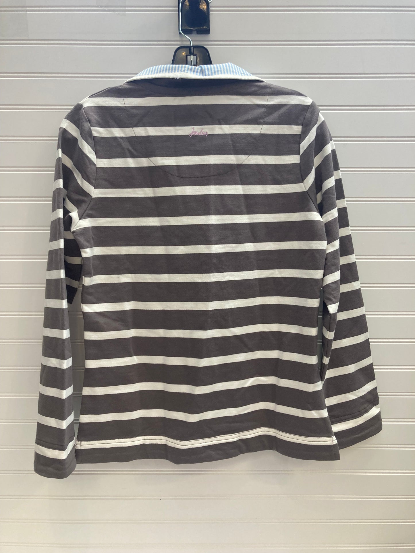 Grey & White Top Long Sleeve Joules, Size Xs