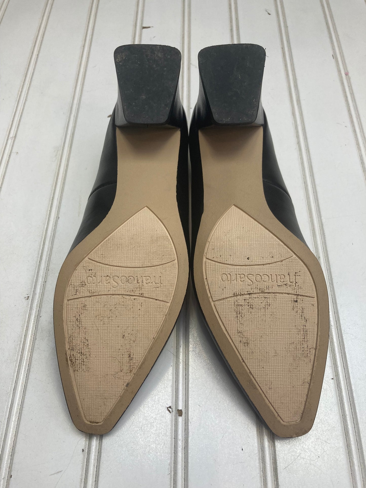 Black Shoes Heels Block Franco Sarto, Size 5