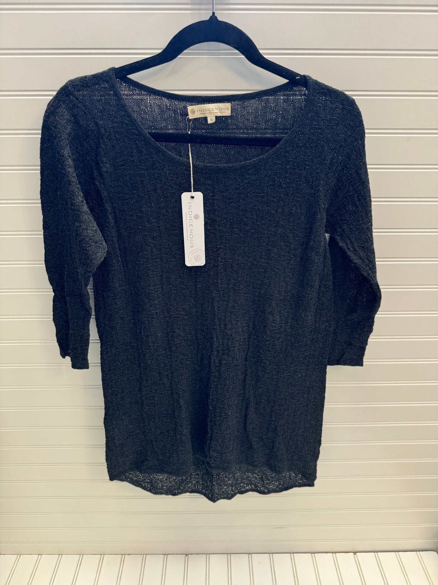 Grey Top 3/4 Sleeve Indigenous, Size S