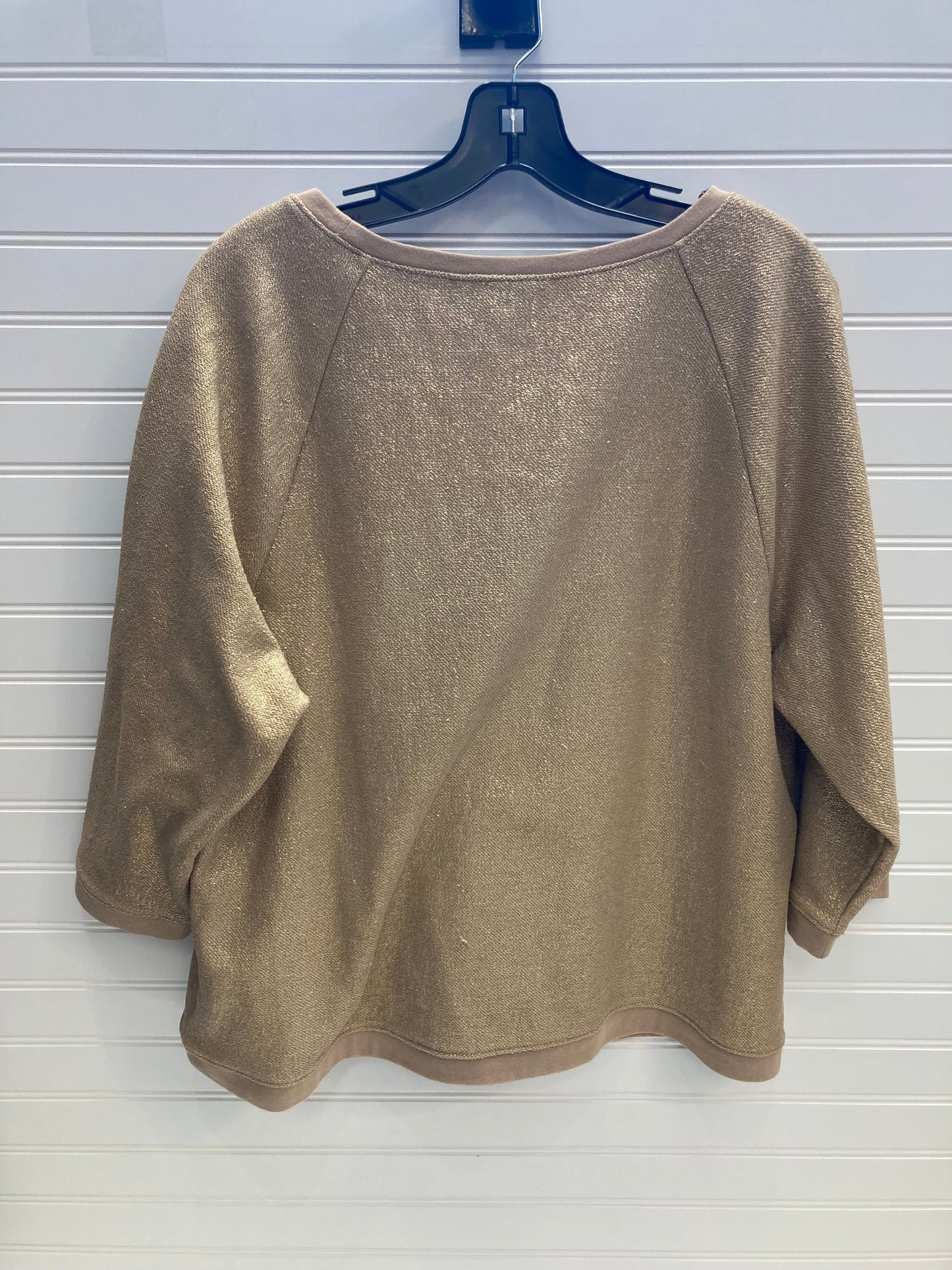 Gold Tunic 3/4 Sleeve Zenergy By Chicos, Size L