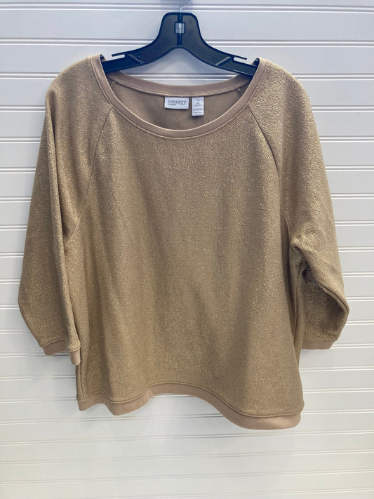 Gold Tunic 3/4 Sleeve Zenergy By Chicos, Size L